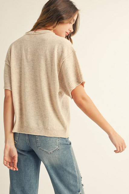 The Carmen Top - Oatmeal