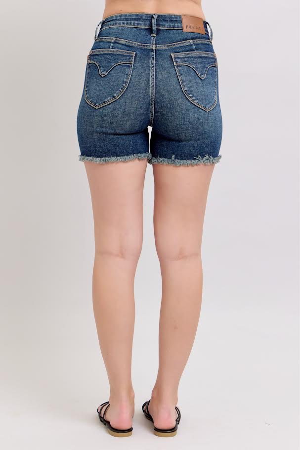 The Sasha Denim Shorts - Dark Wash