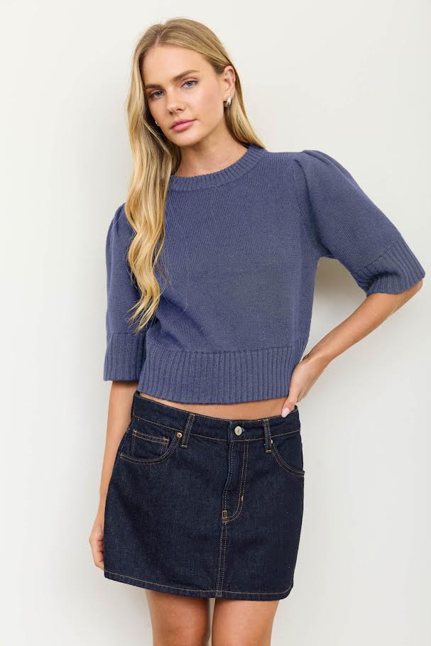 Fran Sweater - Dusty Blue