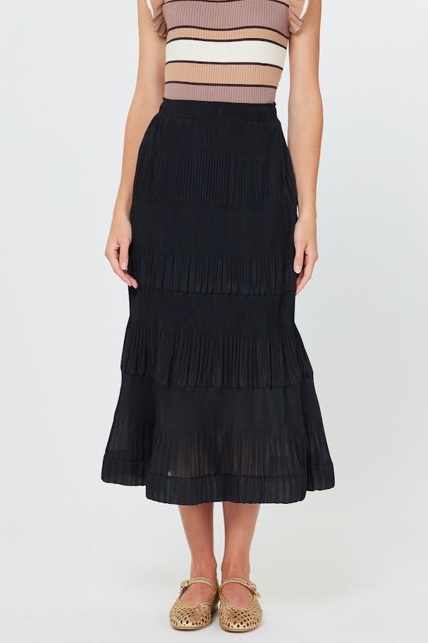 Rae Midi Skirt - Black
