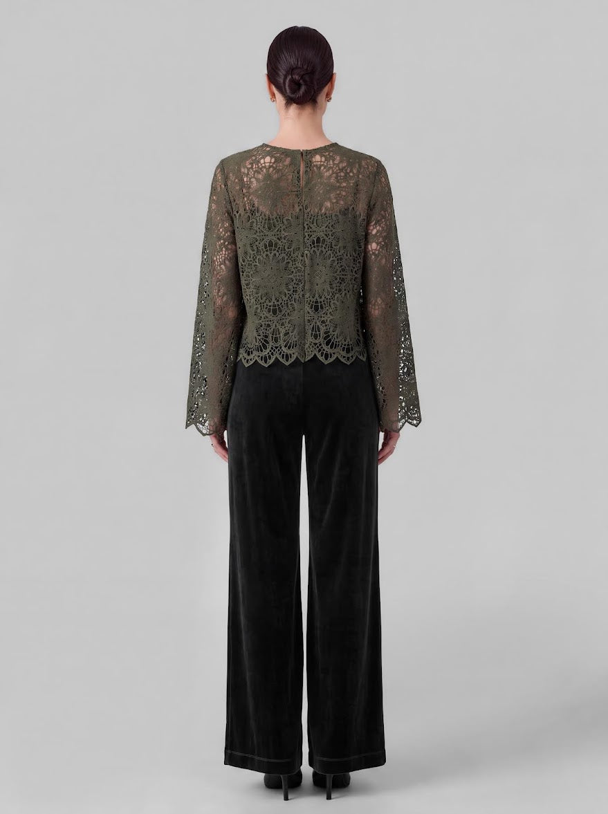 Rhea Lace Poncho - Olive