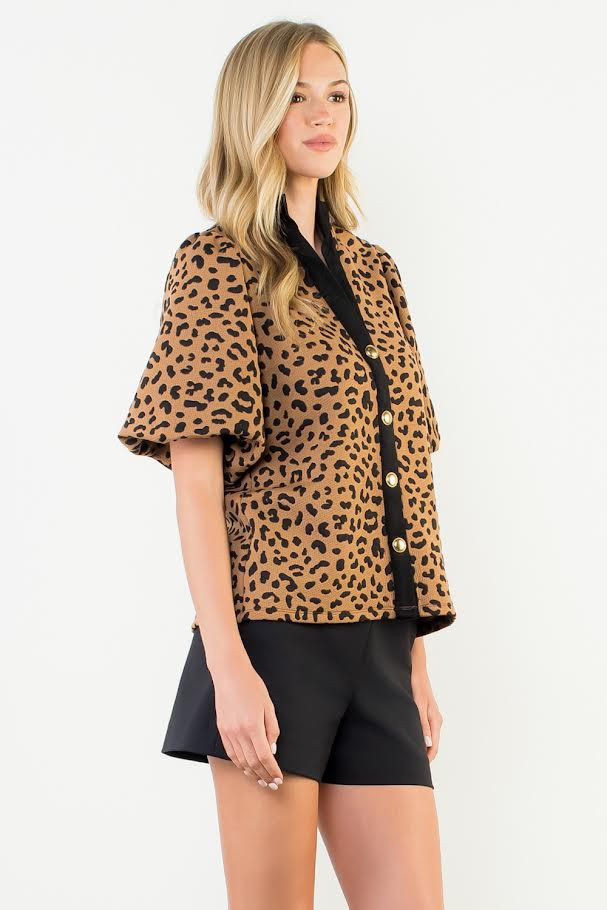 Cheetah Girl Top - Brown