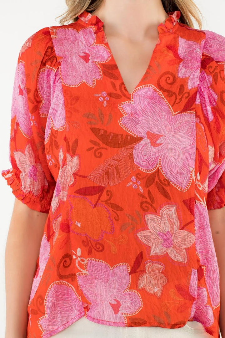 The Sasha Top - Radiant Red