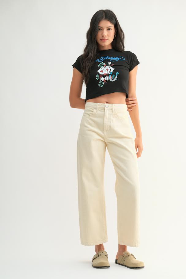 Phoebe Barrel Jean - Cloud