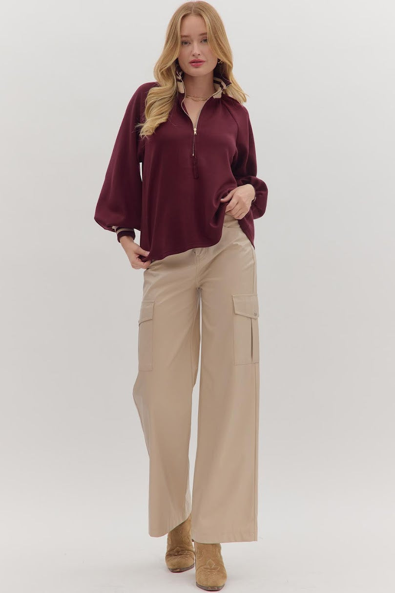 Wanda Top - Burgundy