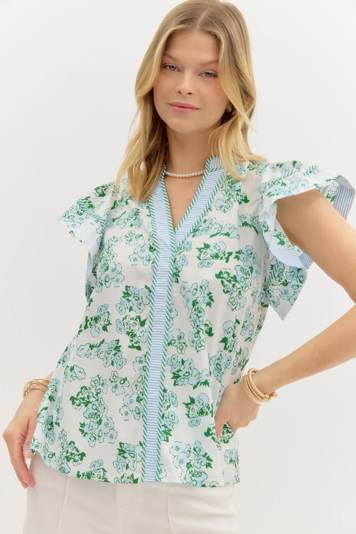 The Serafina Top - Blue