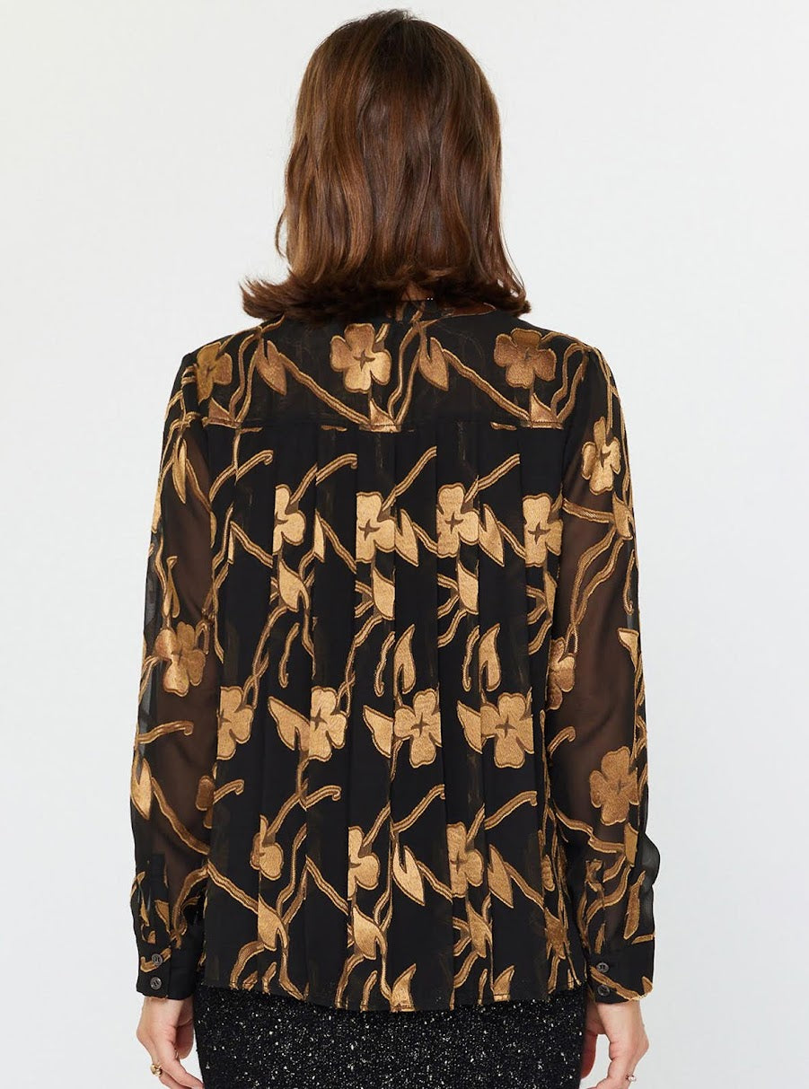 Be Bold Top - Black-Gold