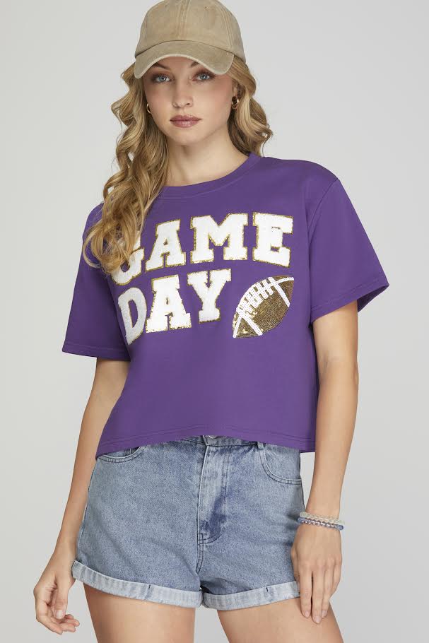 Game Day Football Top - Purple