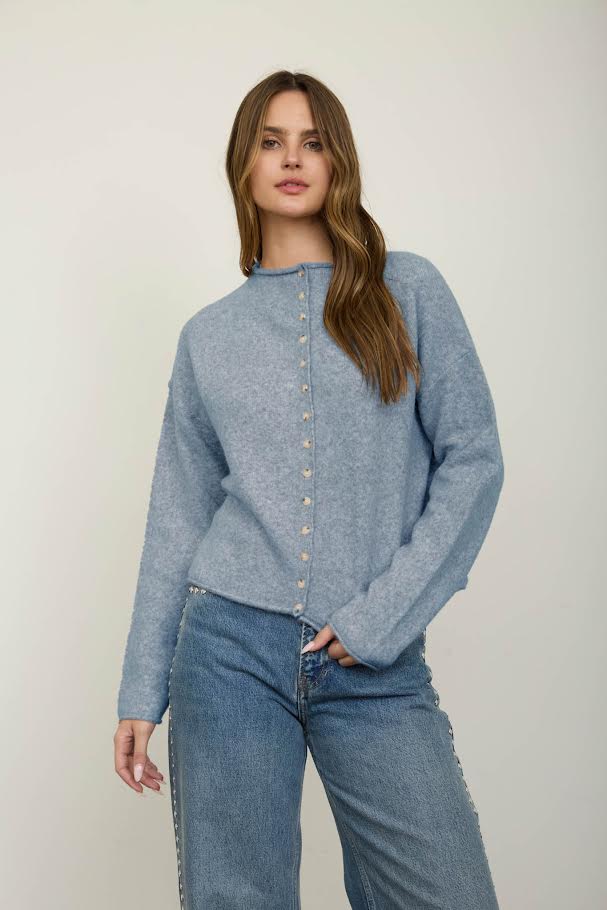 Delilah Cardigan - Denim Blue