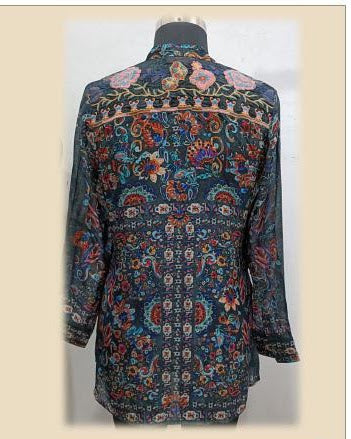 Fun Embroidered Tunic - Charcoal