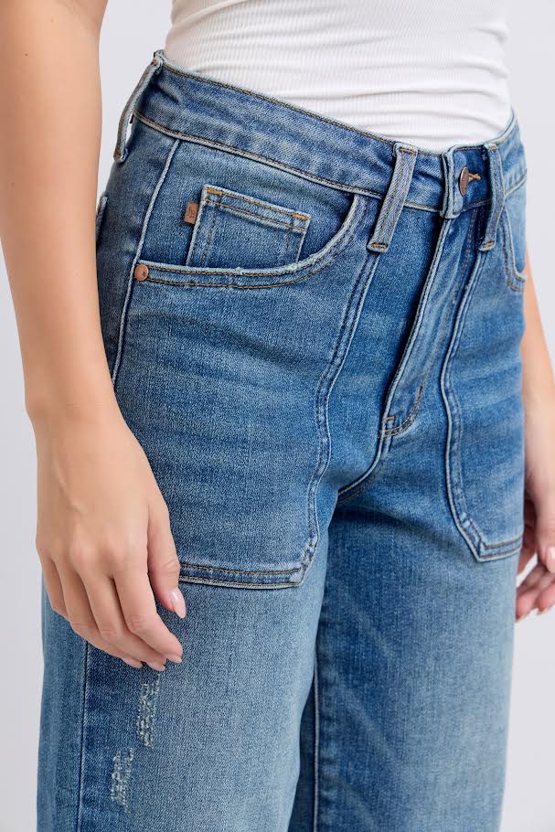 HW Utility Pocket Crop Jean - Medium Wash