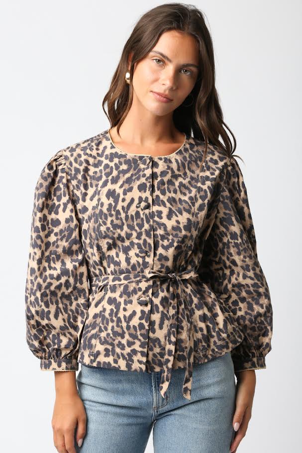 I Feel Nice Top - Brown Leopard