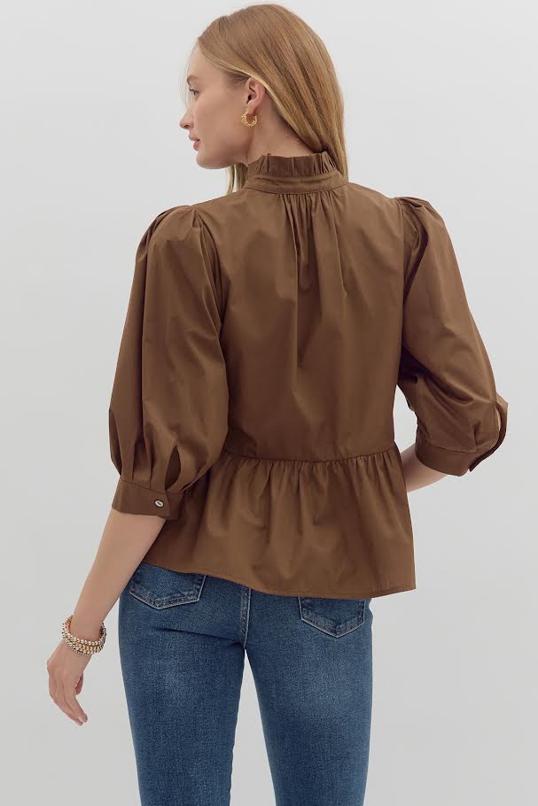 The Sarah Top - Brown