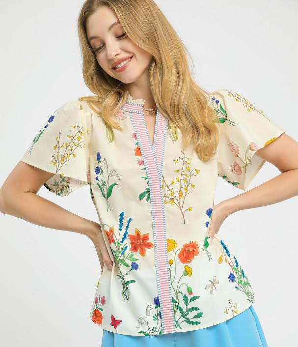 Briley Top - Cream Mix