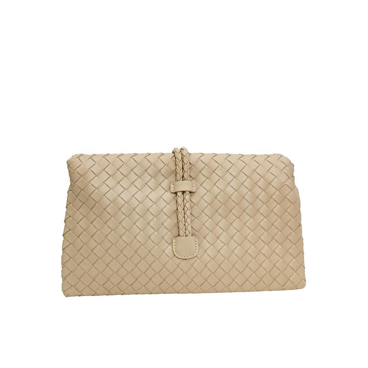 Fun Woven Clutch - Taupe