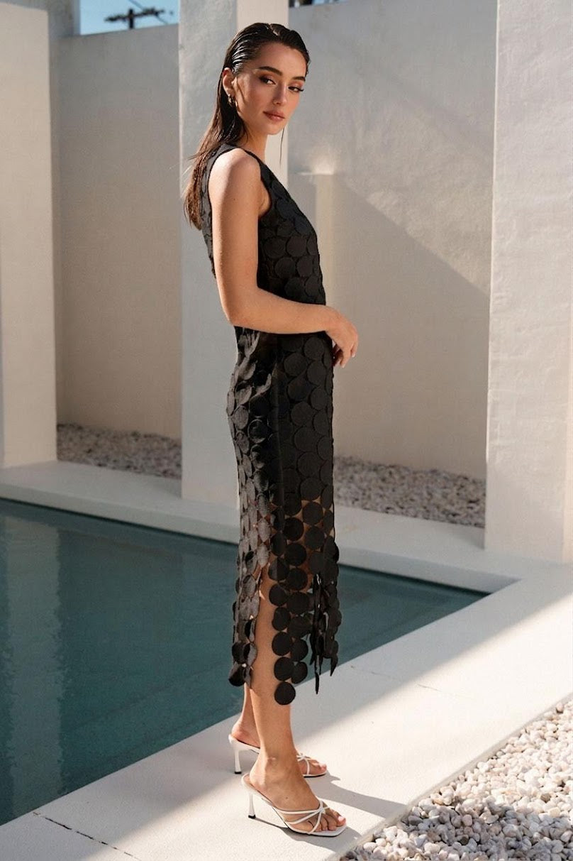 Dot Me Dress - Black
