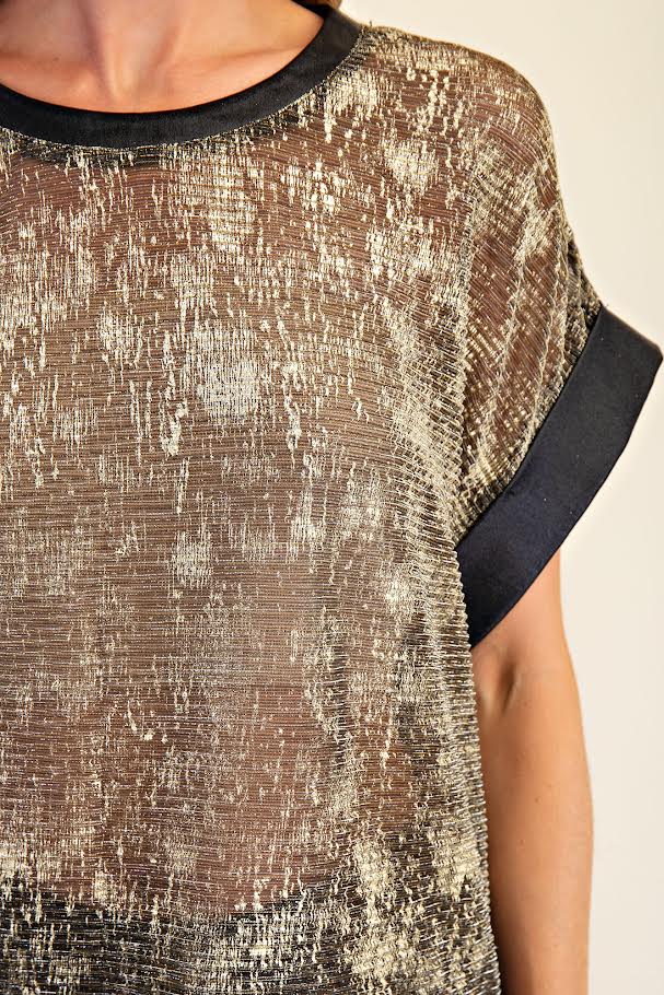Shine Shell Top - Black