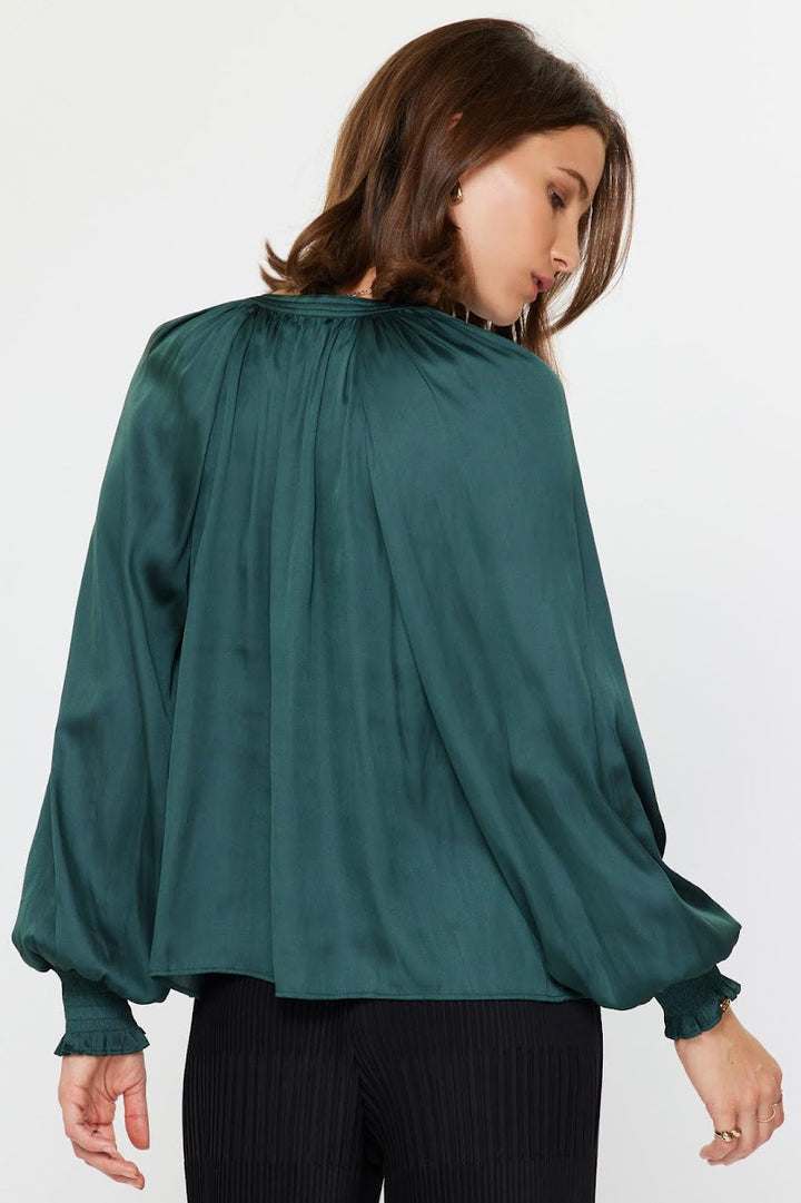Victoria Blouse - Hunter Green