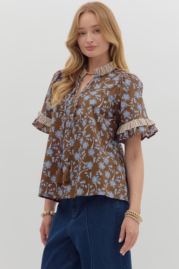 The Tabitha Top - Brown