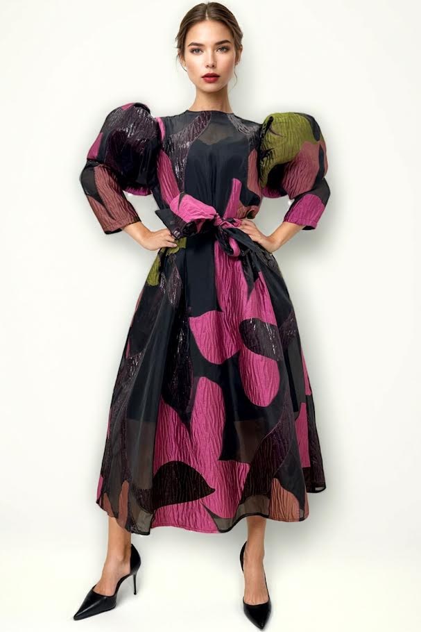 Pretty in Pink Dress - Black