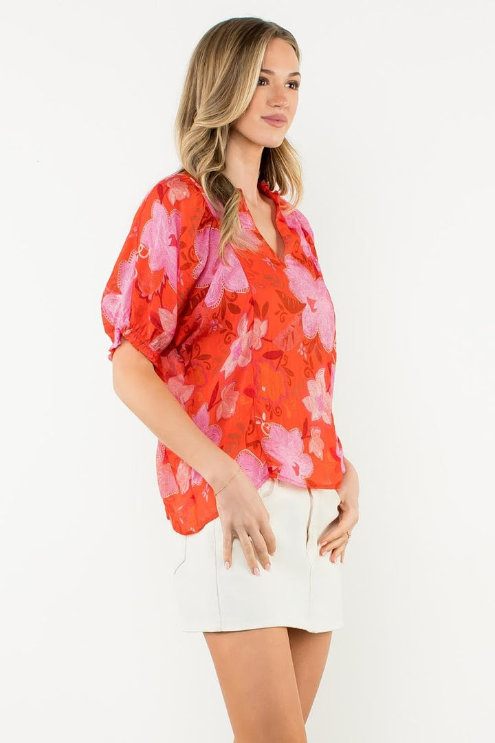 The Sasha Top - Radiant Red