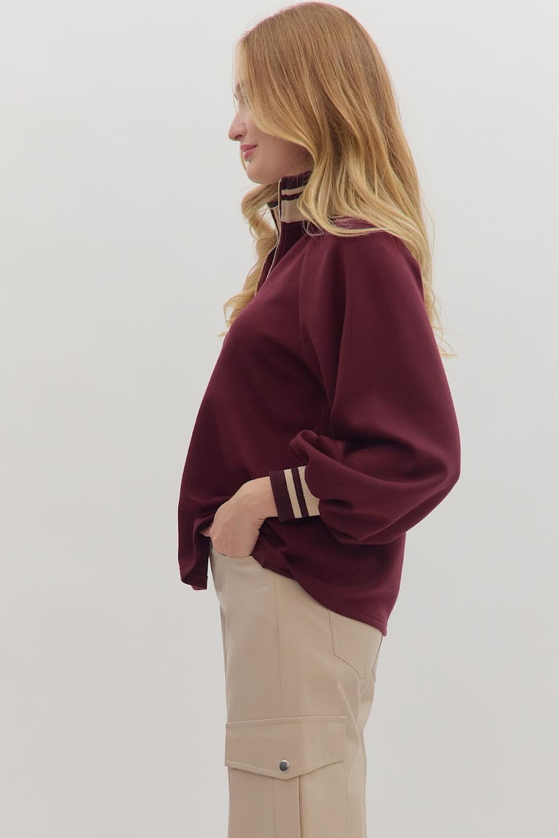 Wanda Top - Burgundy