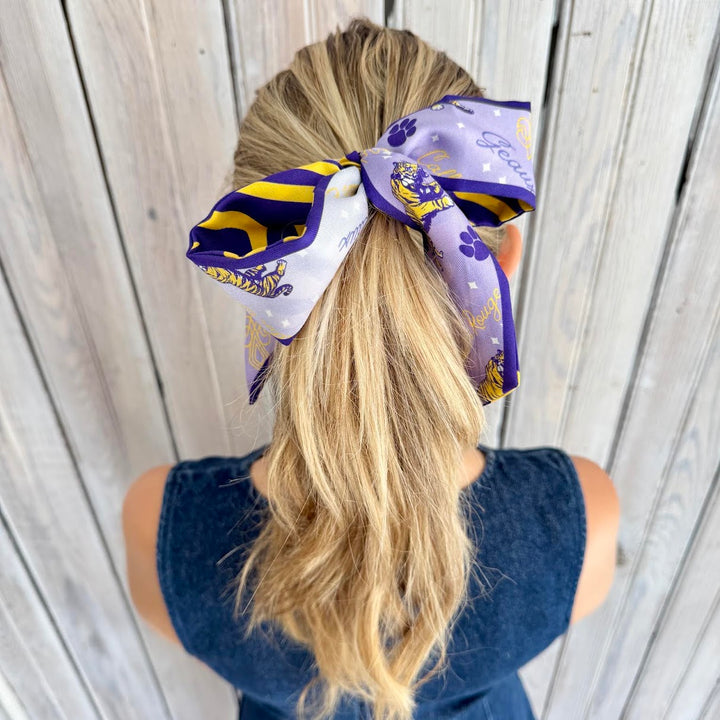 Geaux Silk Twilly - Purple