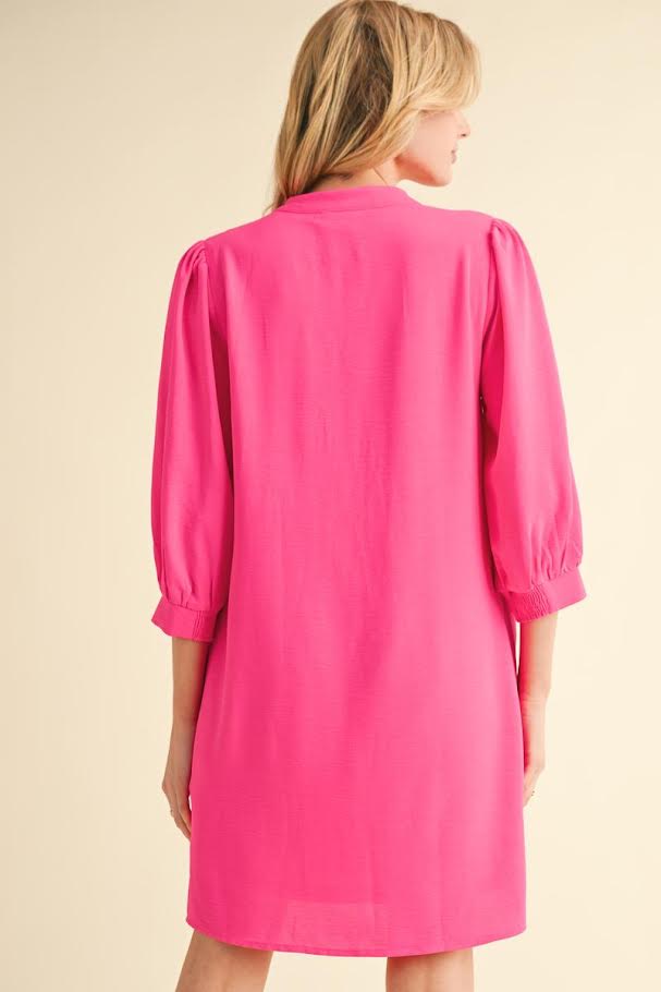 Micah Dress - Hot Pink