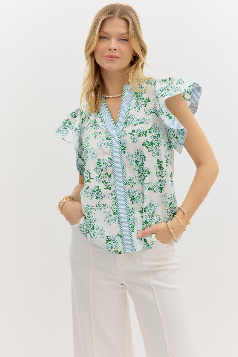 The Serafina Top - Blue