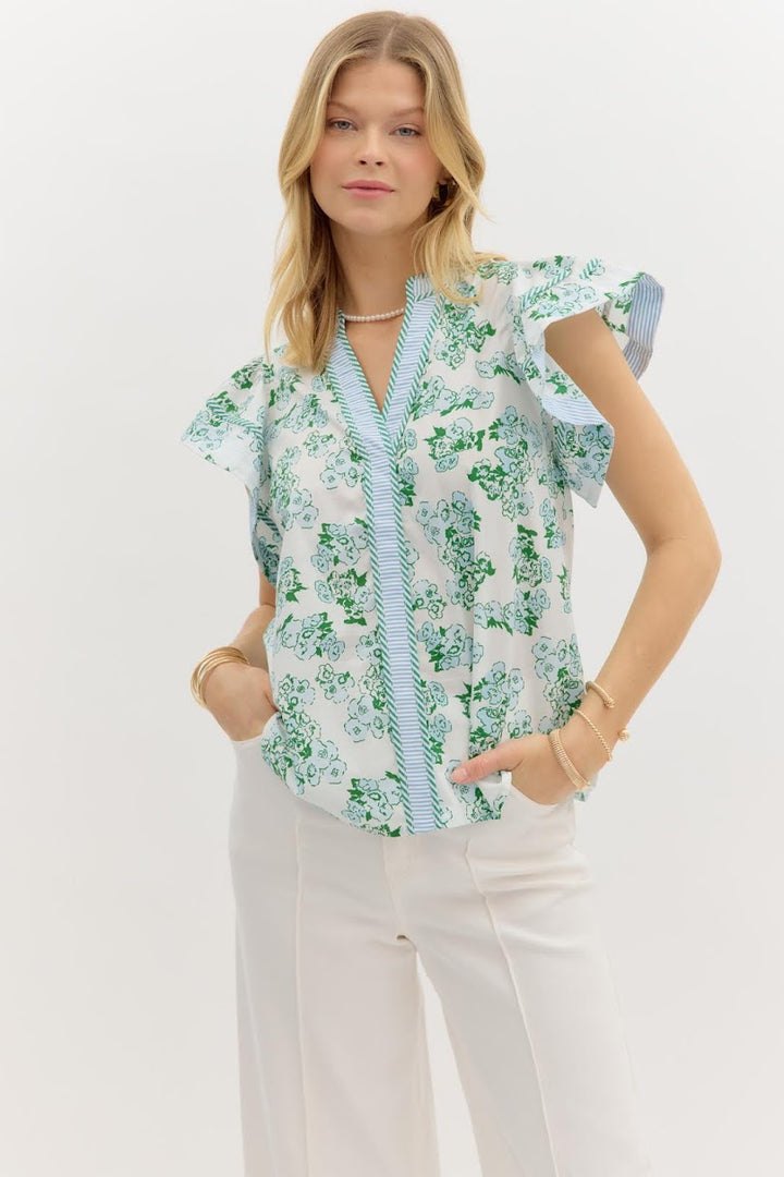 The Serafina Top - Blue
