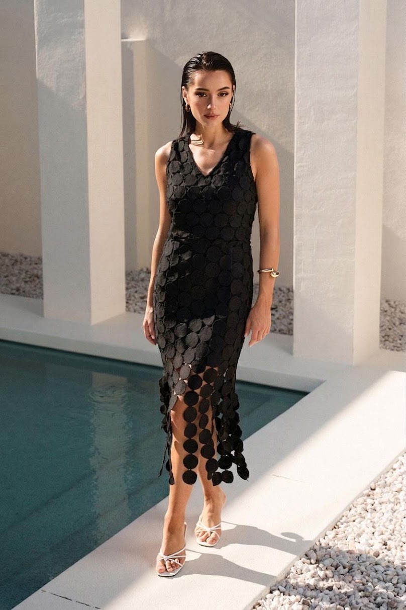 Dot Me Dress - Black