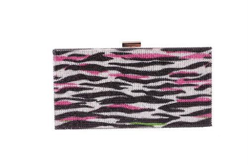 Glitzy Box Clutch - Pink Black