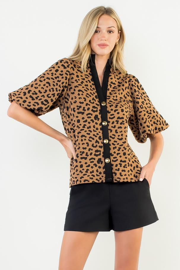 Cheetah Girl Top - Brown