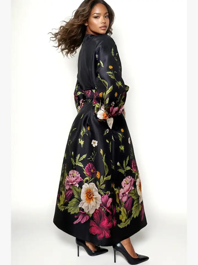 Floral Beauty Dress - Black