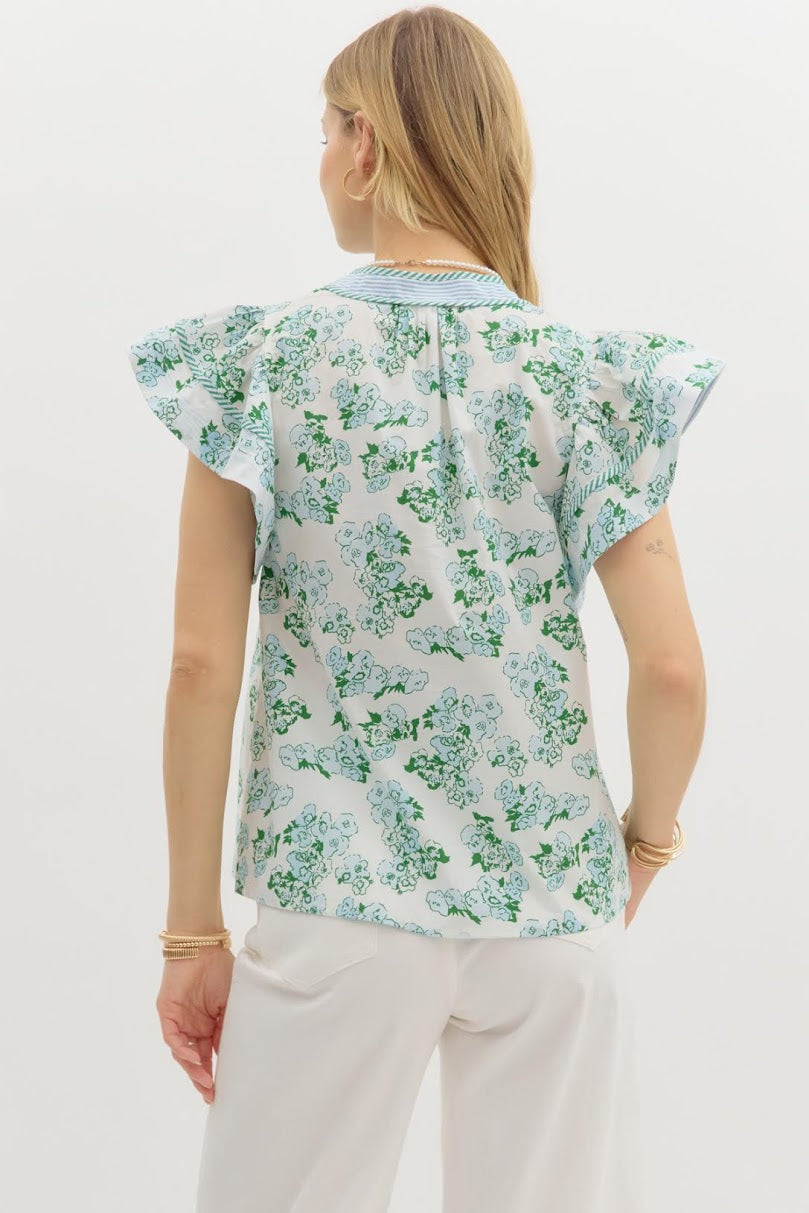 The Serafina Top - Blue