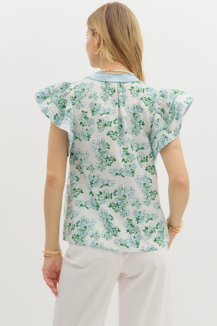 The Serafina Top - Blue