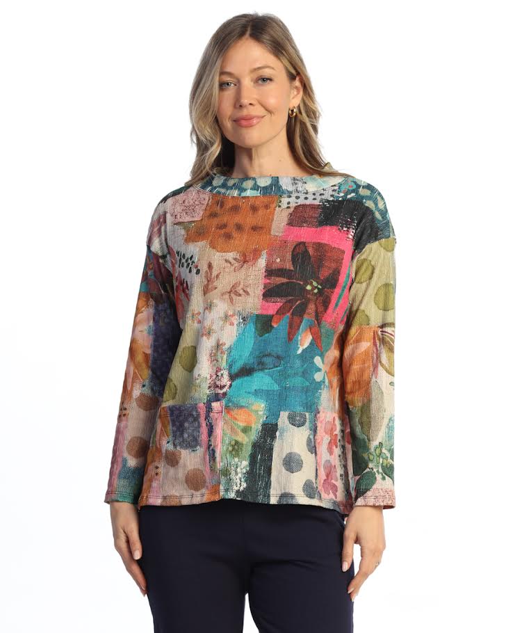 Amazonia Mock Neck Top - Multi