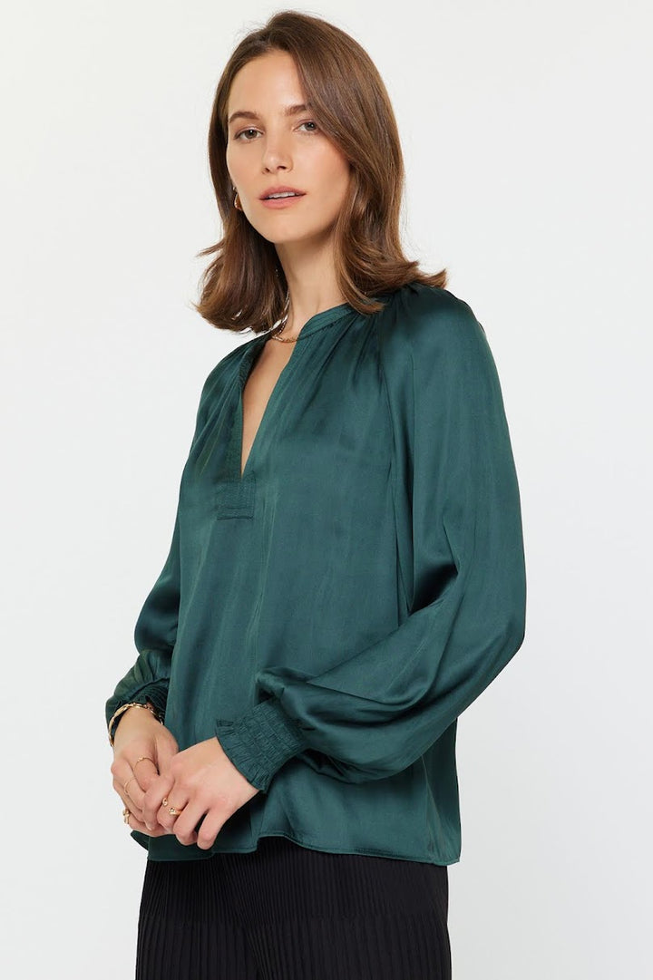 Victoria Blouse - Hunter Green