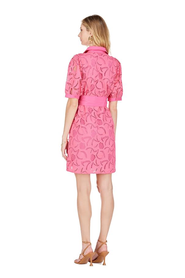 Lace Me Dress - Pink