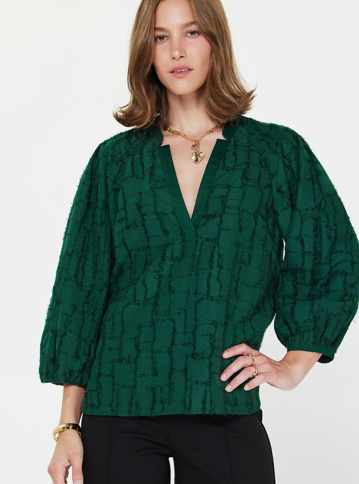 Alexandra Blouse - Emerald Green