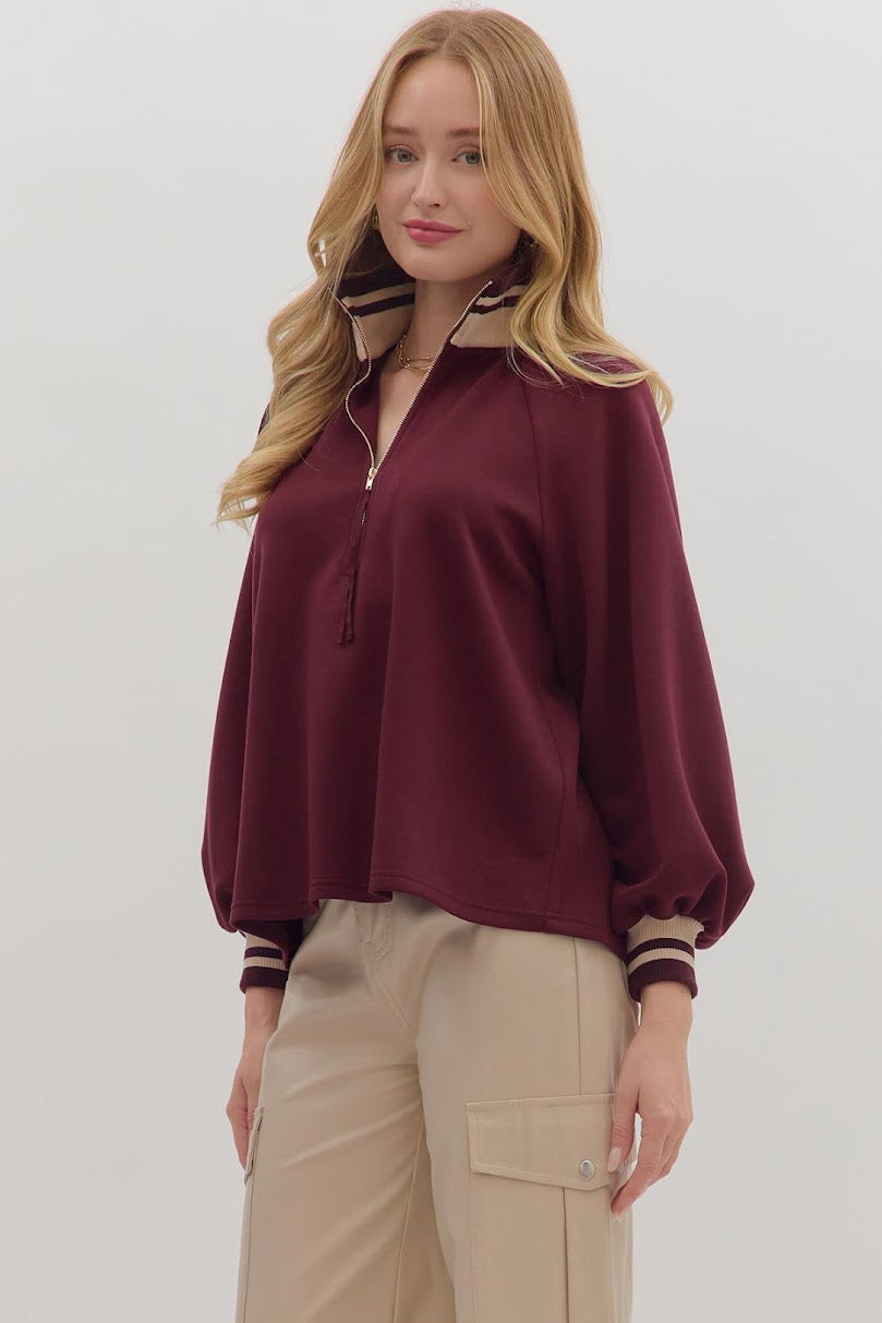 Wanda Top - Burgundy