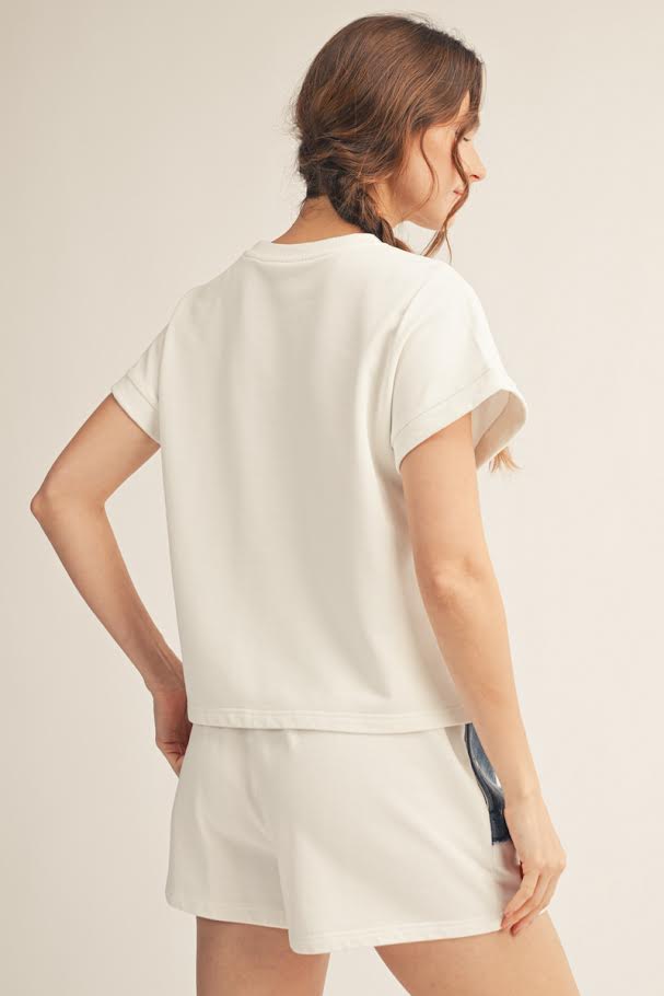 American Flag Top - Off White