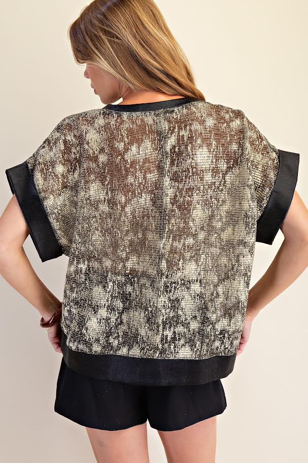 Shine Shell Top - Black