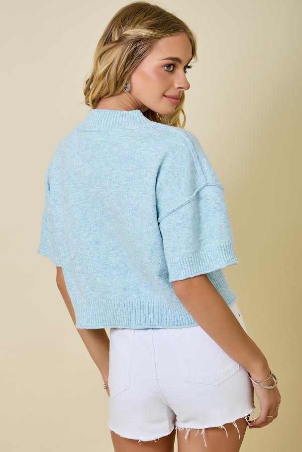 Ariel Knit Sweater - Sky