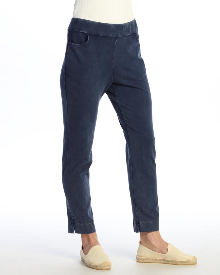 Slim Pocket Cotton Pant - Denim