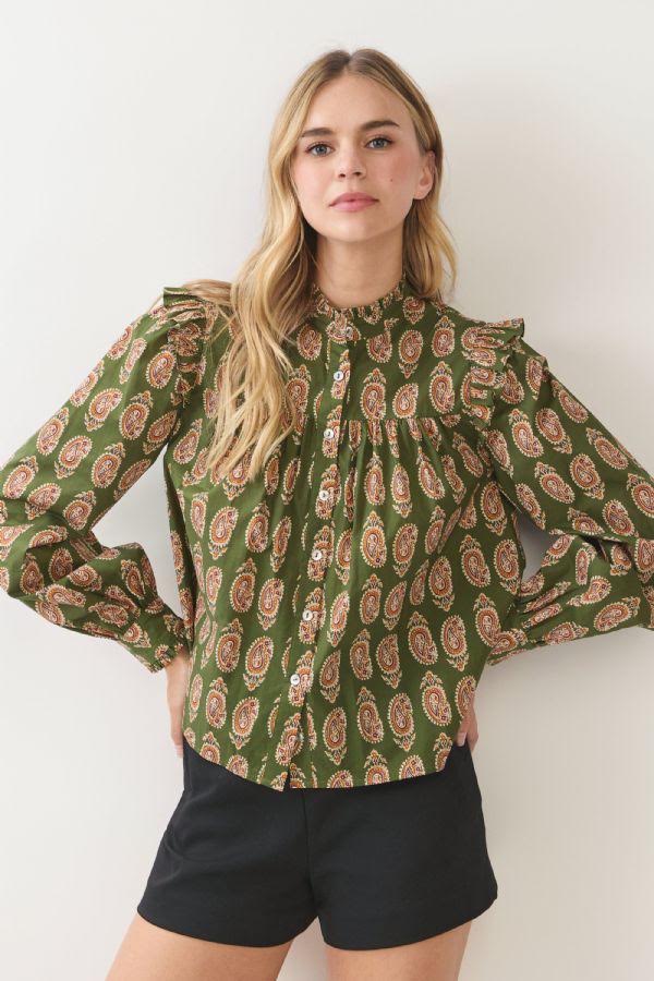 The Elizabeth Shirt - Olive
