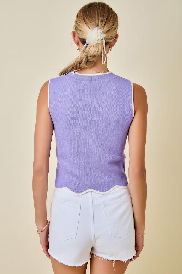 Scarlett Top - Lavender White