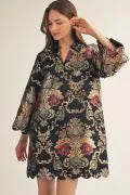 Sherri Mini Dress - Black Multi