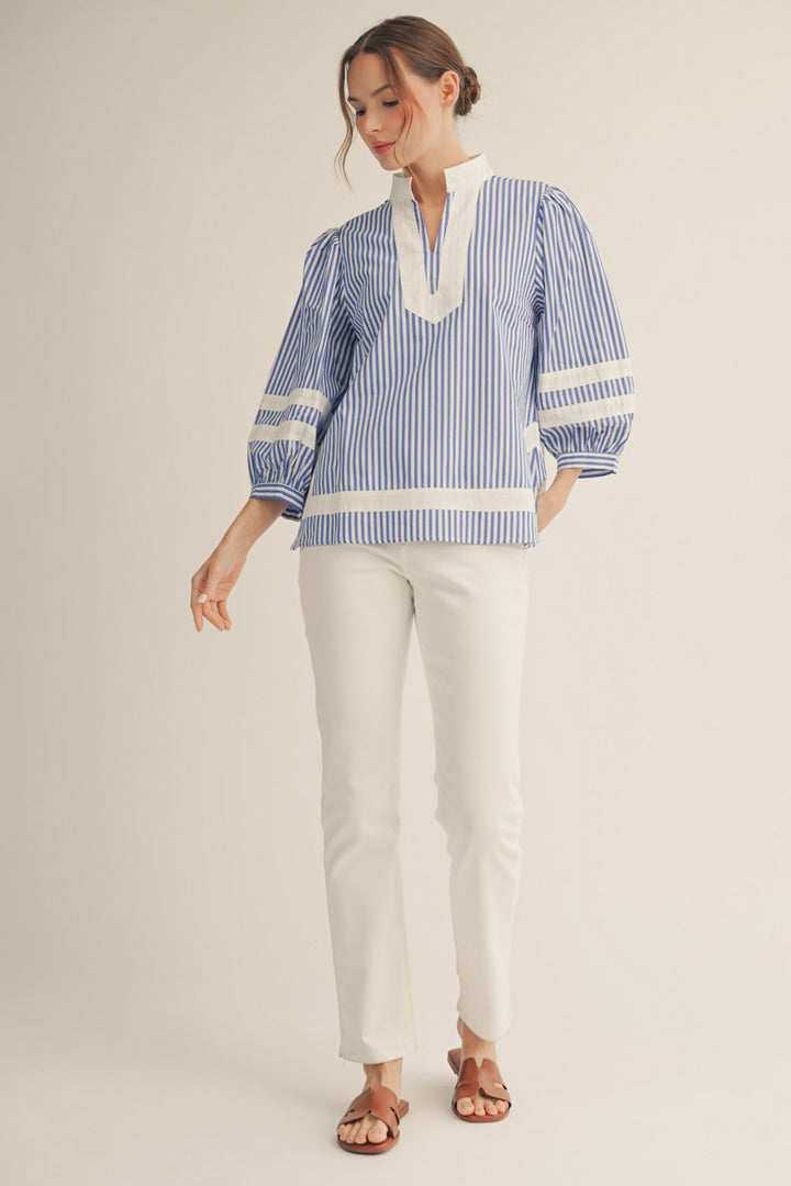 Oh Stripes Blouse - Blue