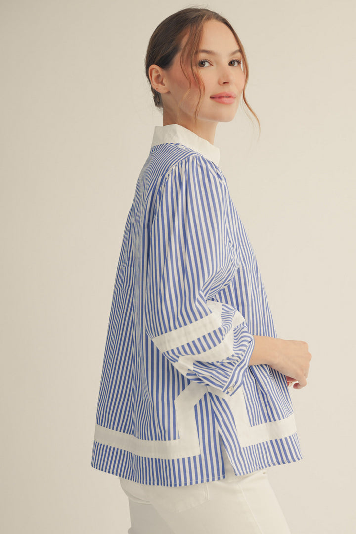 Oh Stripes Blouse - Blue
